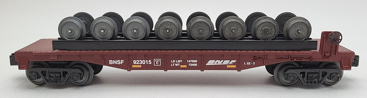 MTH 30-76617 O Gauge Burlington Northern Santa Fe Flatcar #923015 with Wheel Set EX/Box