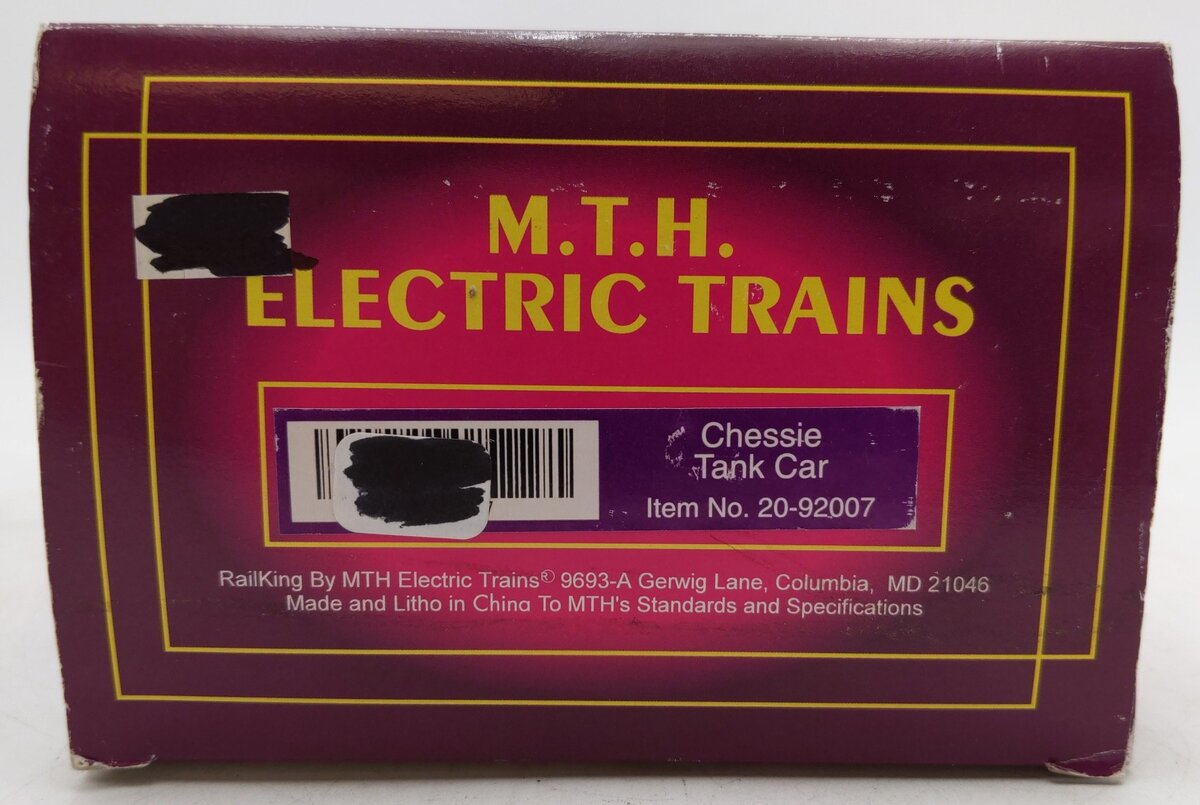 MTH 20-92007 O Gauge Chessie Tank Car #8209 EX/Box