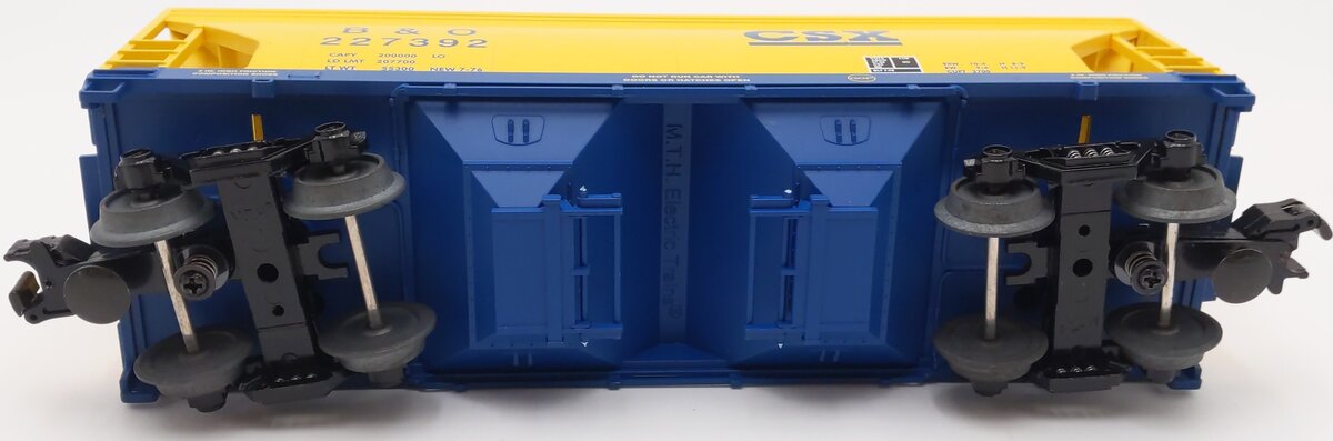 MTH 20-97492 O Gauge CSX 2-Bay Hopper #227392 EX