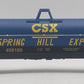MTH 20-90019C O Gauge CSX Flatcar w/ Coil Covers #498100 EX/Box