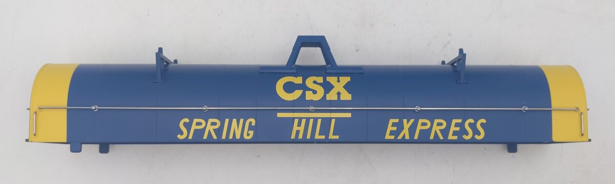 MTH 20-90019C O Gauge CSX Flatcar w/ Coil Covers #498100 EX/Box