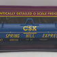 MTH 20-90019C O Gauge CSX Flatcar w/ Coil Covers #498100 EX/Box