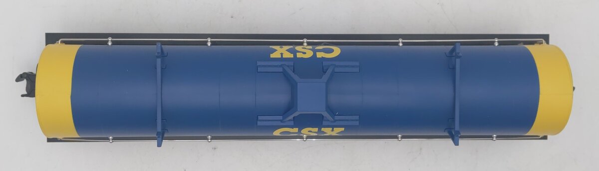 MTH 20-90019C O Gauge CSX Flatcar w/ Coil Covers #498100 EX/Box