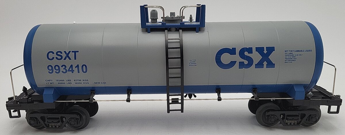 MTH 20-96051 O CSX Single Dome Tank Car #993410 LN/Box