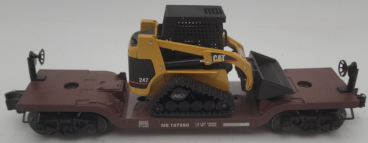Lionel 6-29457 O Gauge NS Depressed Center Flatcar w/Multi-Terrain Loader EX/Box