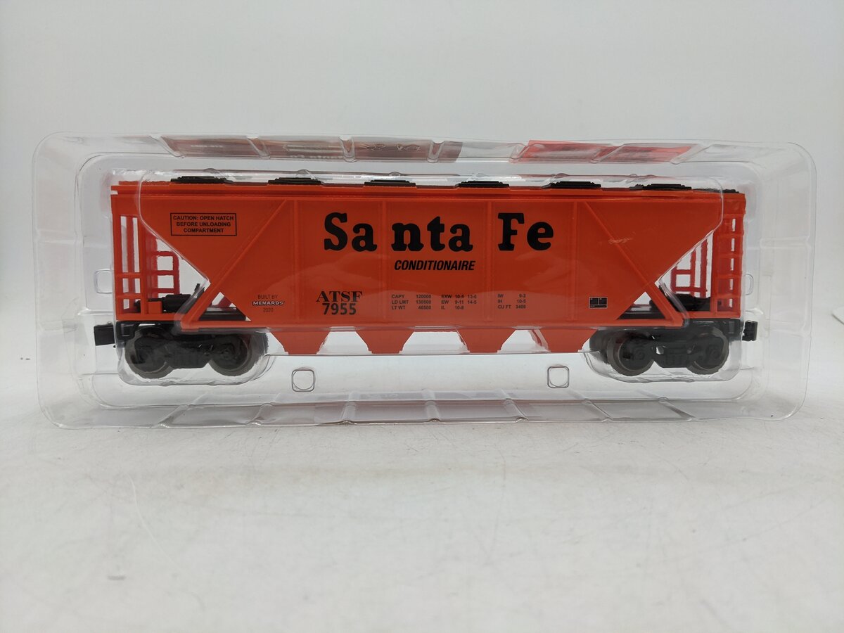 Menards 279-6983 O Santa Fe Covered Hopper #7955 NIB