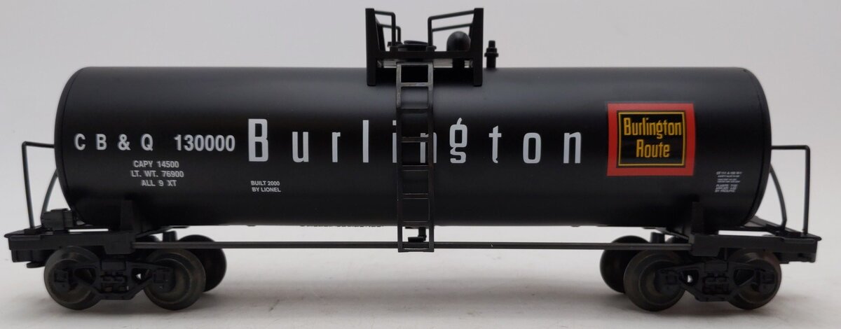 Lionel 6-17916 O Gauge Chicago Burlington & Quincy Unibody Tank Car EX/Box