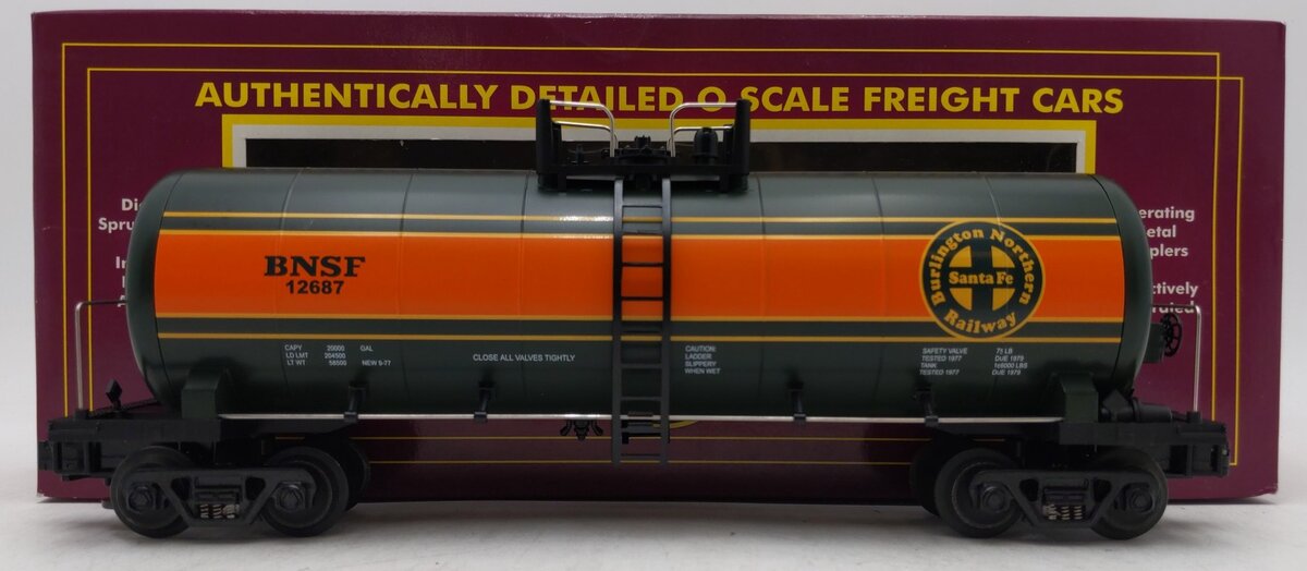 MTH 20-92010 O Burlington Northern Santa Fe Tank Car #12687 LN/Box