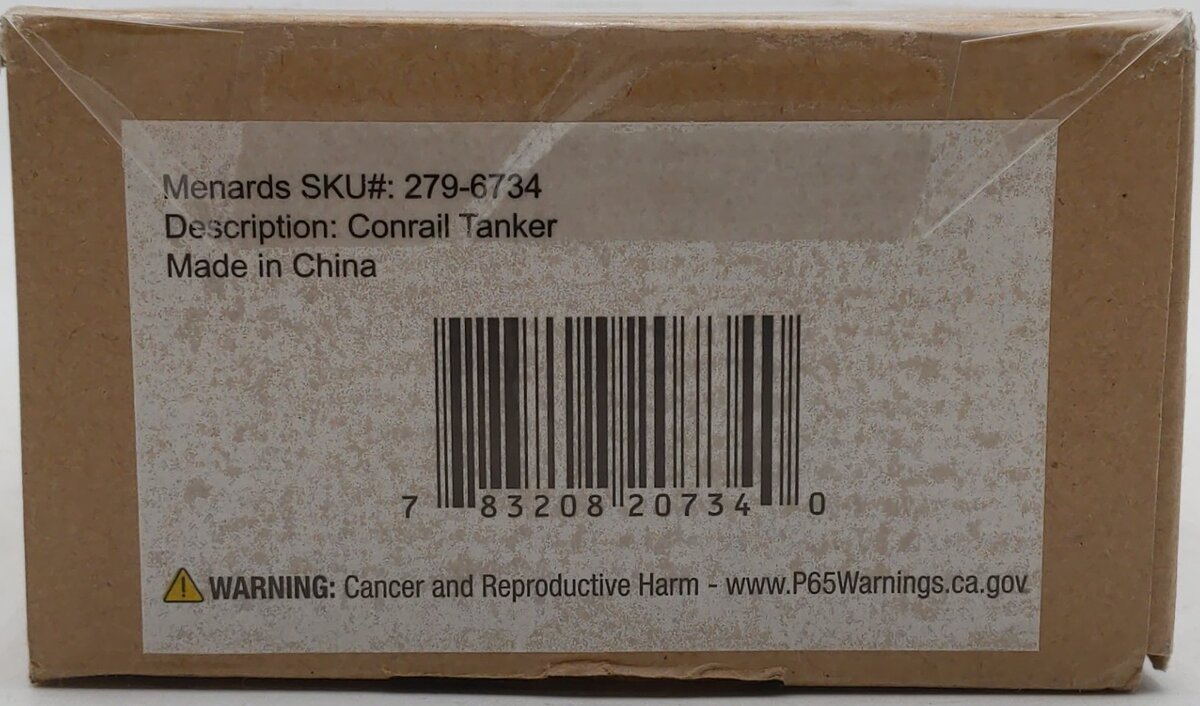 Menards 279-6734 O Gauge Conrail Tank Car #3491 LN/Box