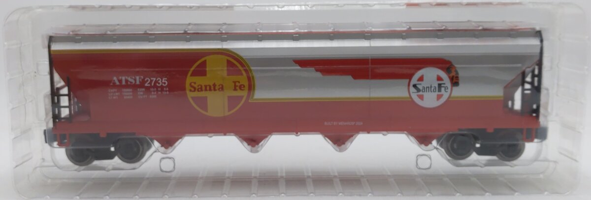 Menards 275-9368 O Gauge Santa Fe Warbonnet Smooth-Sided Hopper #2735 NIB