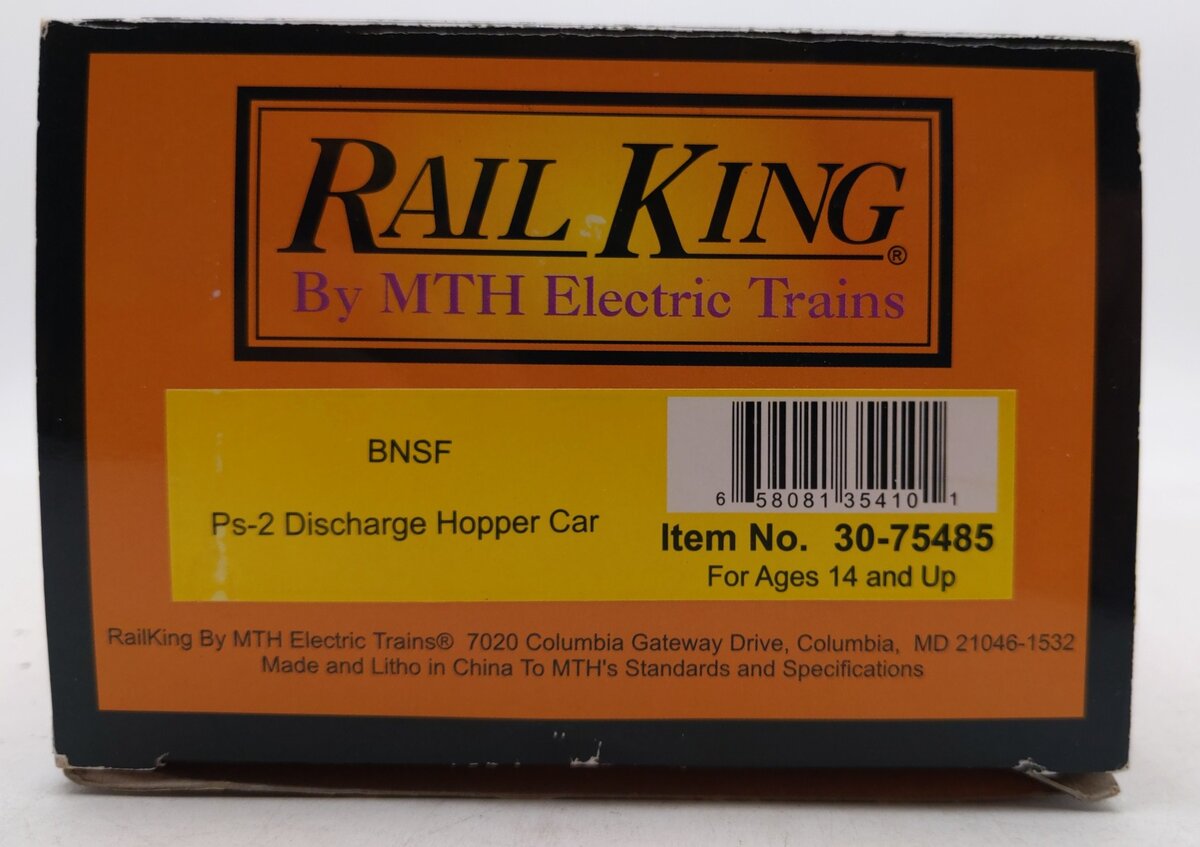 MTH 30-75485 O Gauge BNSF PS-2 Discharge Hopper Car #412014 EX/Box