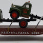 Lionel 6-17518 O Gauge Pennsylvania Flatcar with 2 Corgi Mack AEC Trucks #9823 VG/Box