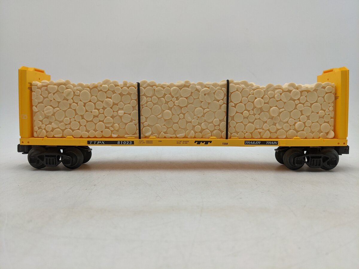 Lionel 2043121 O Trailer Train Standard Bulkhead Flatcar #81023 EX/Box