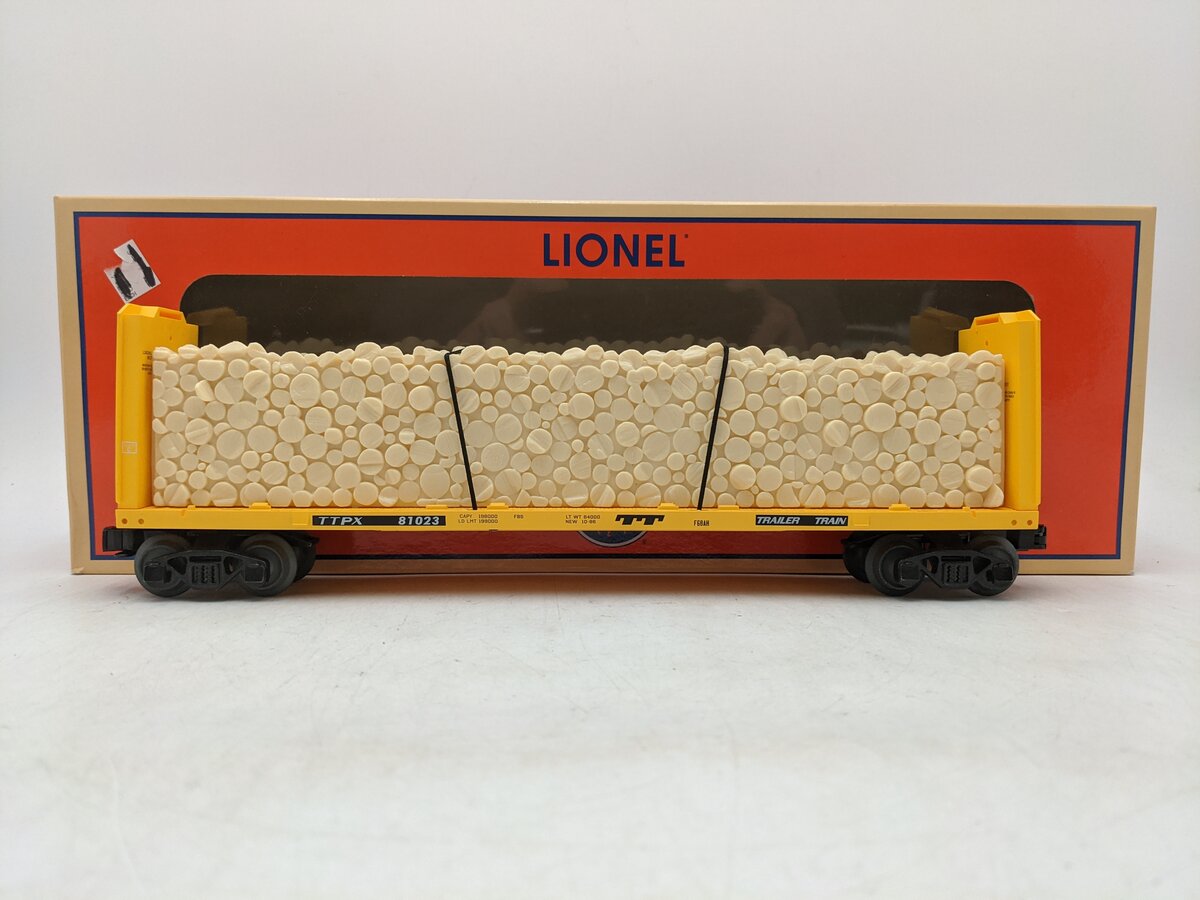 Lionel 2043121 O Trailer Train Standard Bulkhead Flatcar #81023 EX/Box