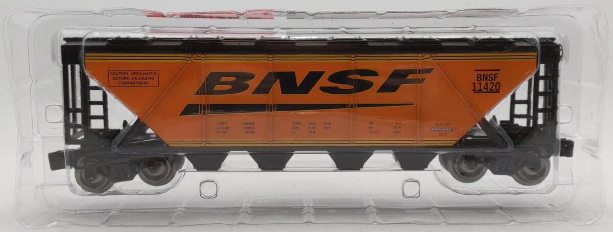 Menards 279-4570 O Gauge BNSF Covered Hopper Car #11420 NEW