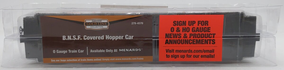Menards 279-4570 O Gauge BNSF Covered Hopper Car #11420 NEW