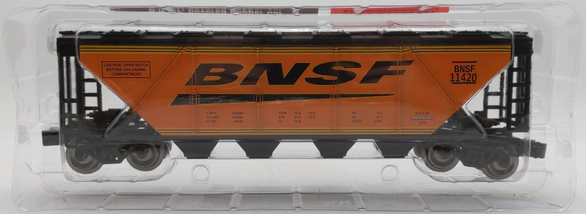 Menards 279-4570 O Gauge BNSF Covered Hopper Car #11420 NEW