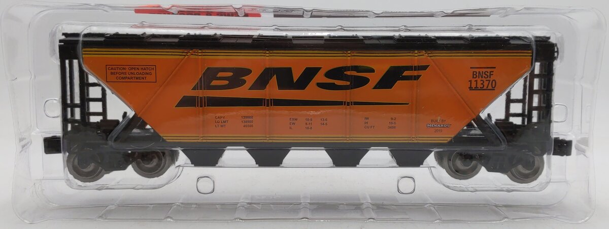 Menards 279-4570 O Gauge BNSF Covered Hopper Car #11370 NEW