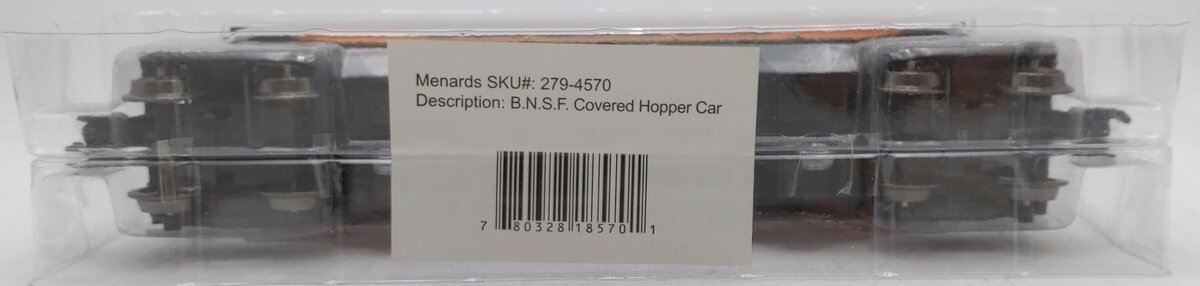 Menards 279-4570 O Gauge BNSF Covered Hopper Car #11370 NEW