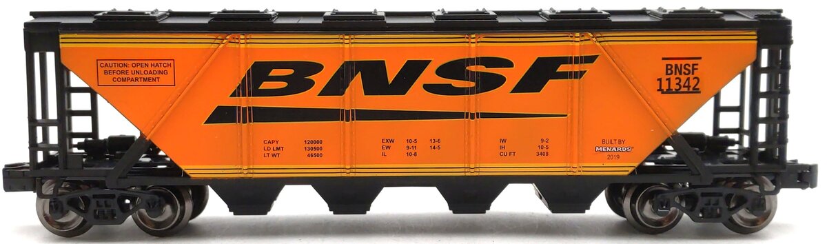 Menards 279-4570 O Gauge BNSF Covered Hopper Car #11342 LN