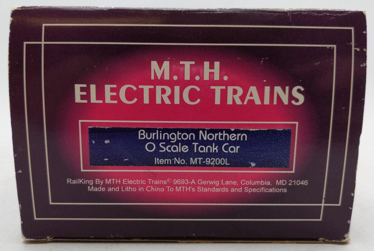 MTH 20-9200 O Burlington Northern Tank Car #12686 VG/Box