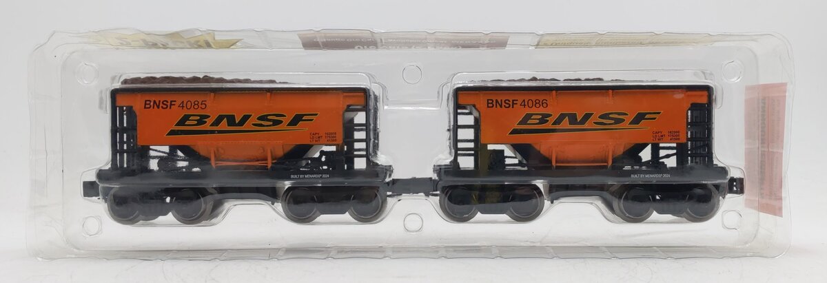 Menards 275-9351 O Gauge BNSF Ore Cars #4085/4086 (2 Pack) MT/Box