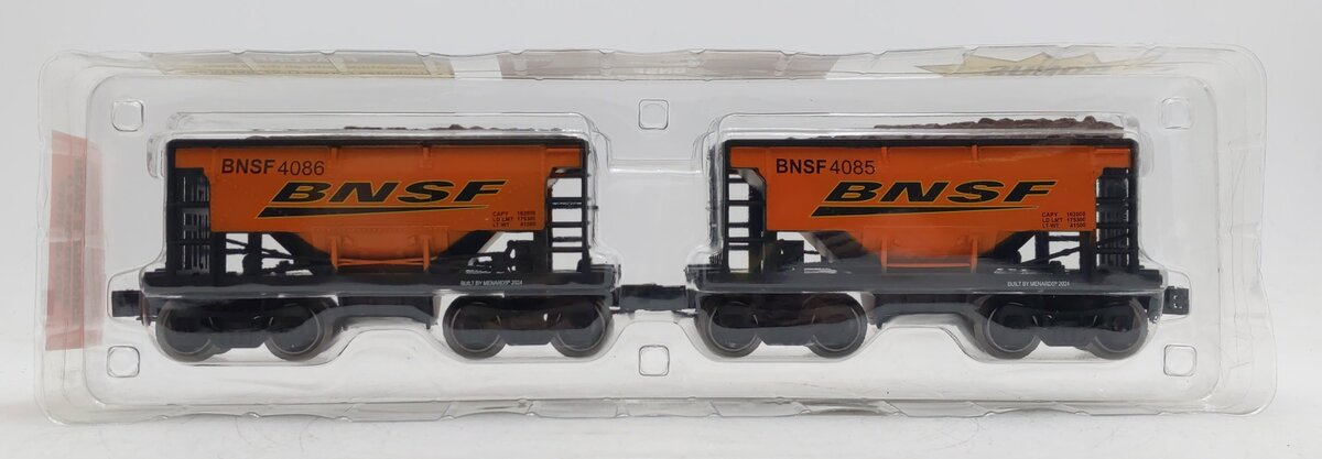 Menards 275-9351 O Gauge BNSF Ore Cars #4085/4086 (2 Pack) MT/Box