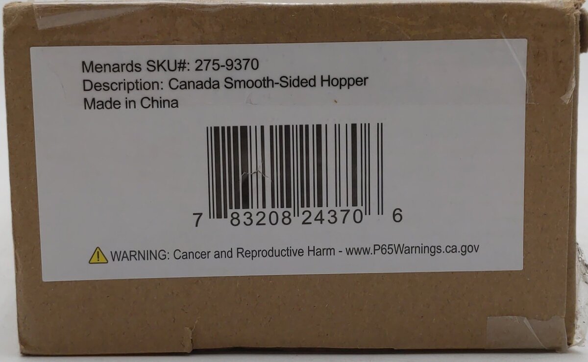 Menards  275-9370 O Gauge Canada Smooth-Sided Hopper #3268 NIB