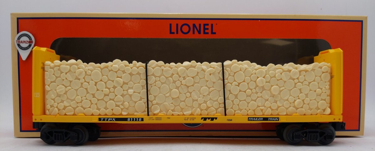 Lionel 2043123 O Trailer Train Standard Bulkhead Flat Car #81118