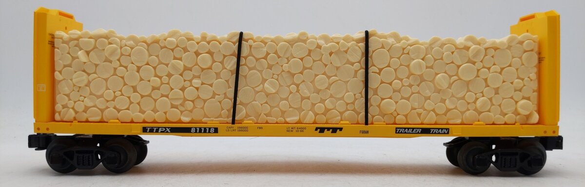 Lionel 2043123 O Trailer Train Standard Bulkhead Flat Car #81118