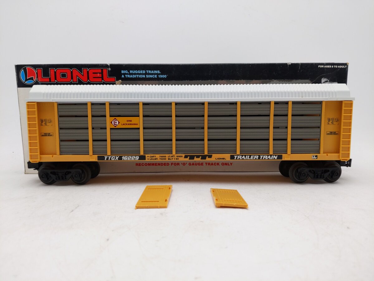 Lionel 6-16229 O Gauge Erie Lackawanna Screened Auto Carrier EX/Box