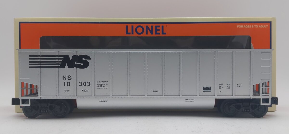 Lionel 6-17463 O Gauge Norfolk Southern Bathtub Gondola #10303 LN/Box