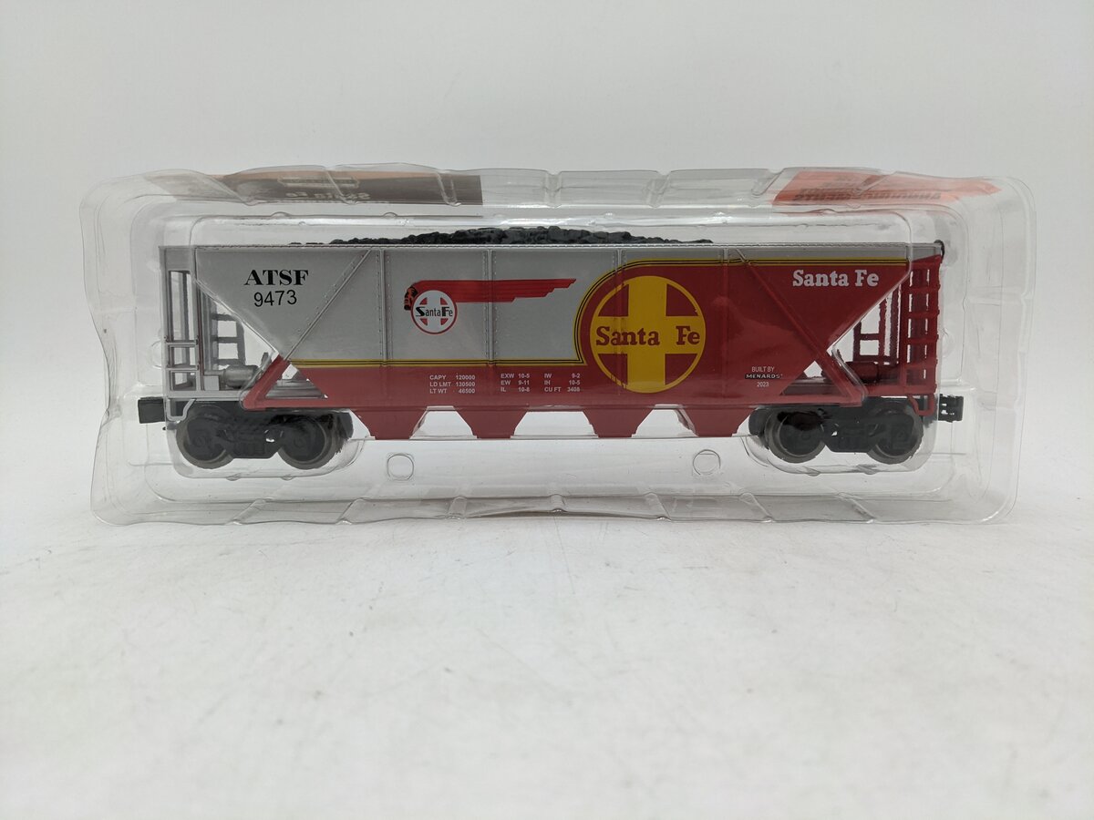 Menards 279-3574 O Gauge Atchison Topeka Santa Fe  Coal Hopper Car #9473 NIB