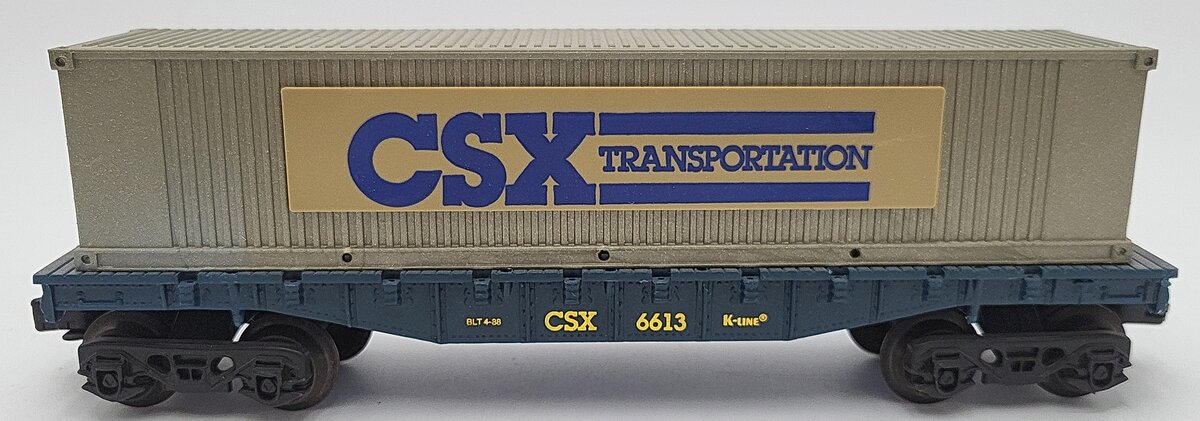 K-Line K6613 O Gauge CSX Container Car EX/Box