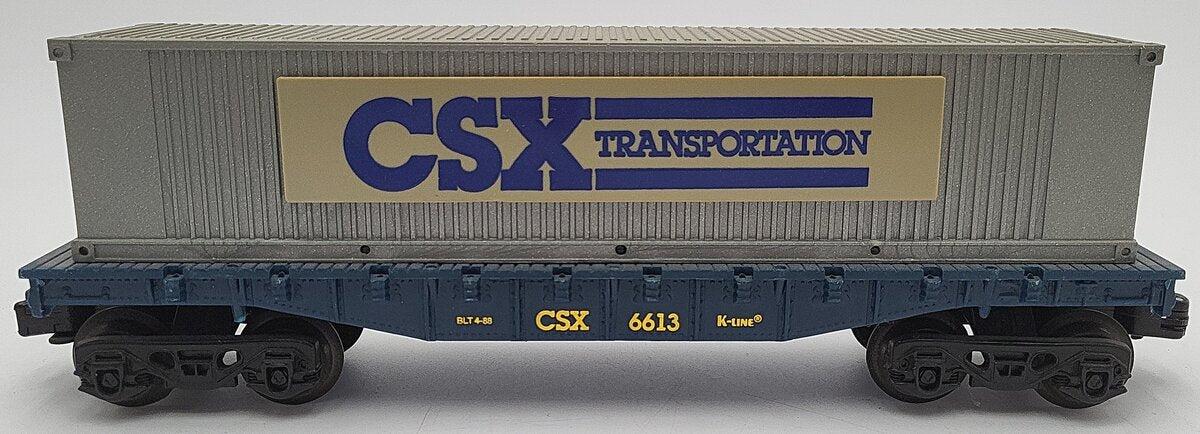 K-Line K6613 O Gauge CSX Container Car EX/Box