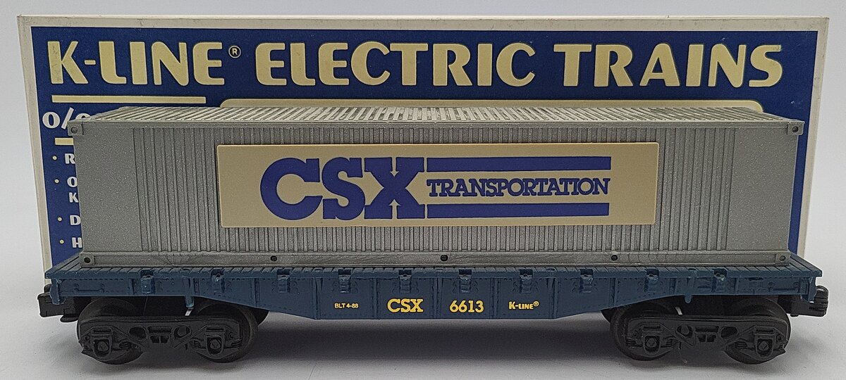 K-Line K6613 O Gauge CSX Container Car EX/Box