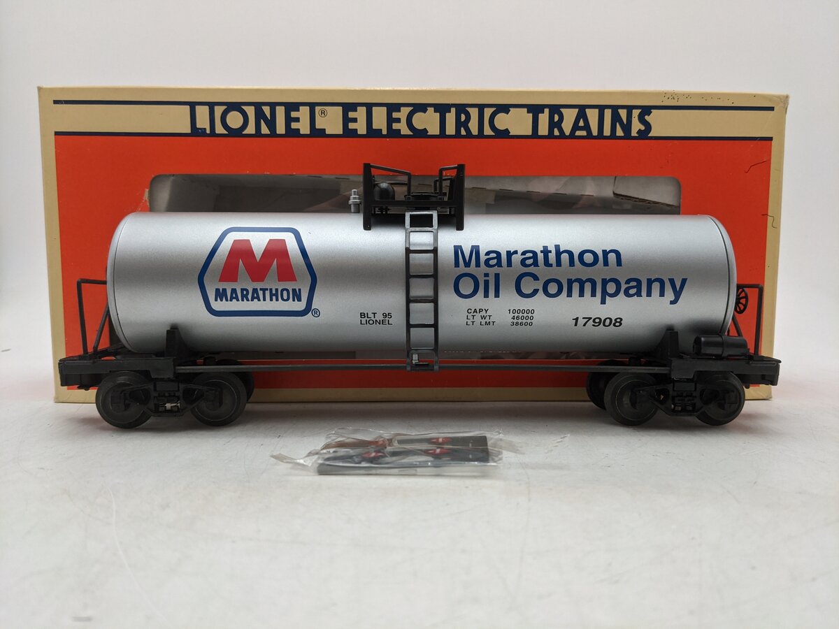 Lionel 6-17908 O Gauge Marathon Oil Tank Car VG/Box