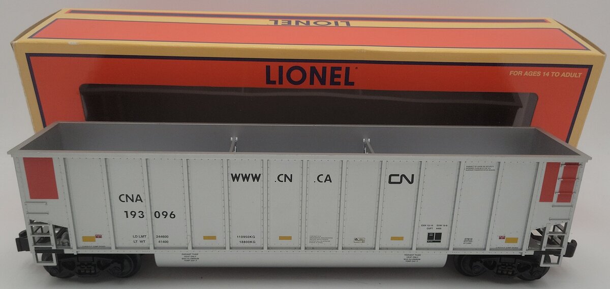 Lionel 6-27810 O Canadian National Bathtub Gondola #193096 EX/Box