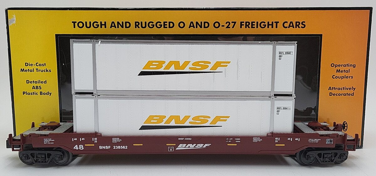 MTH 30-7054C BNSF Husky Stack Car LN/Box