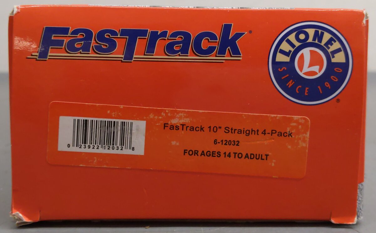 Lionel 6-12032 O Scale Straight FasTrack (Pack of 4) EX/Box