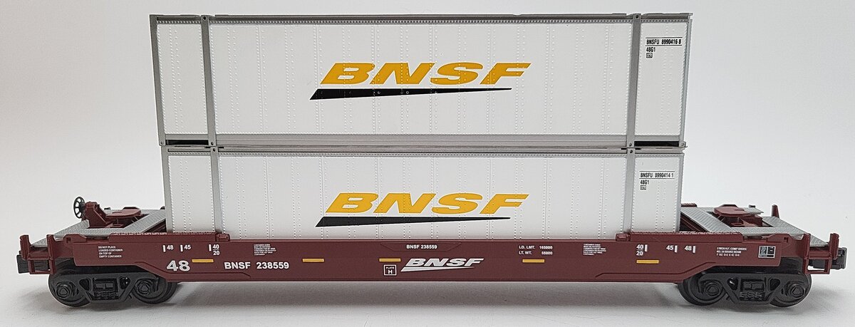 MTH 30-7054A O Scale BNSF Husky Stack Car LN/Box