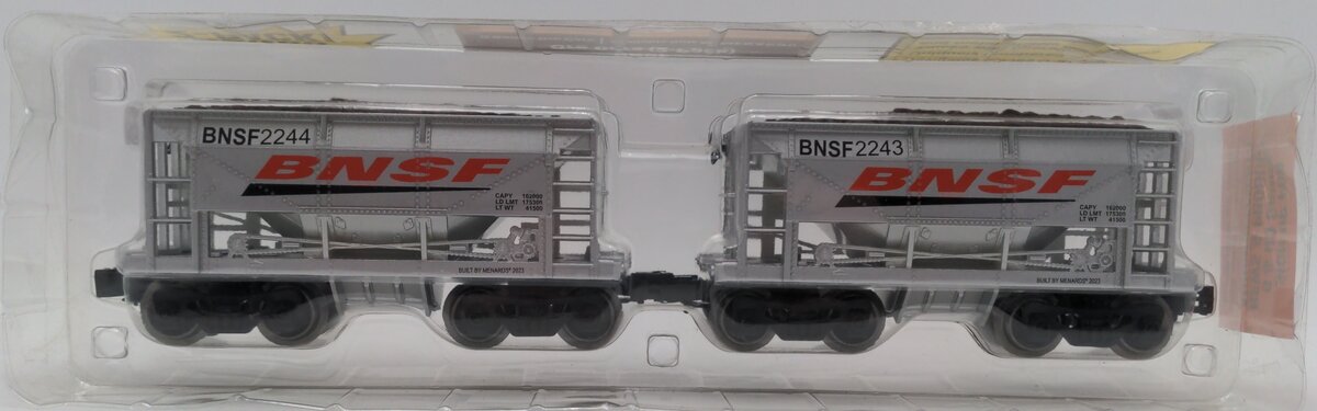 Menards 275-9155 O Gauge BNSF Ore Cars (2 Pack) #2244 and #2243 NEW