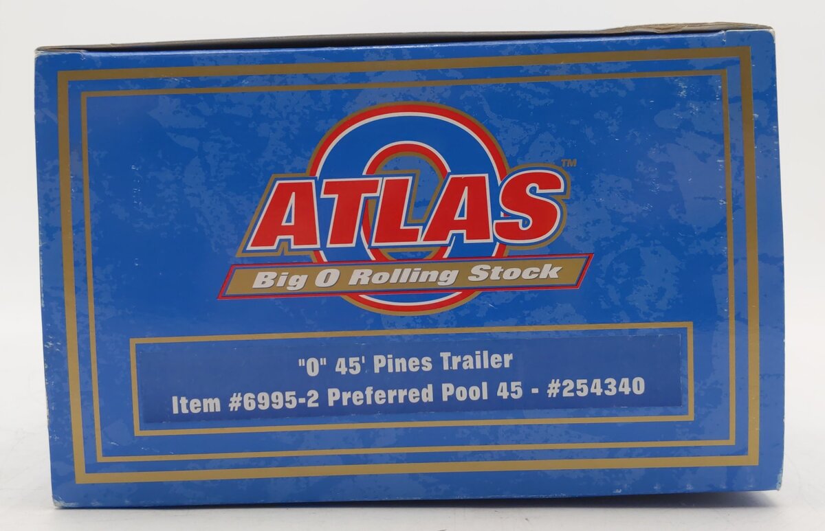 Atlas 6995-2 O Gauge AVAZ Preferred Pool 45' Pines Trailer #254340 LN/Box