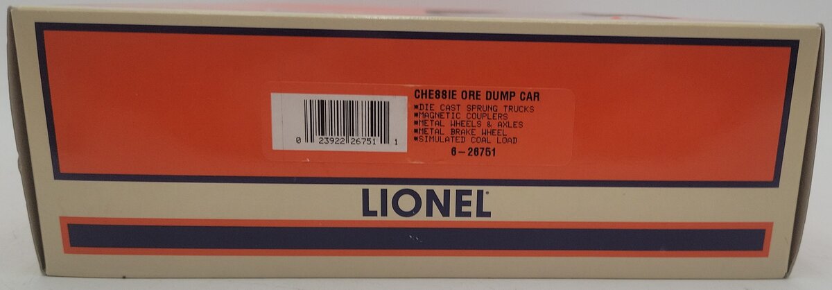 Lionel 6-26751 Chessie System Operating Coal Dump Car EX/Box
