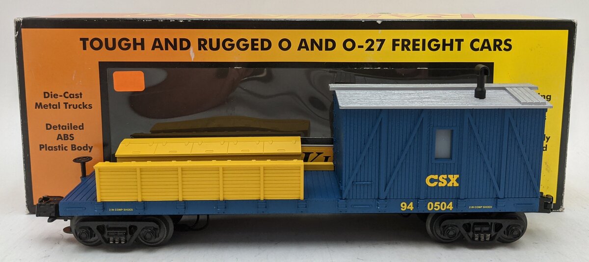 MTH 30-79148 O Gauge CSX Crane Tender Car #940504 LN/Box