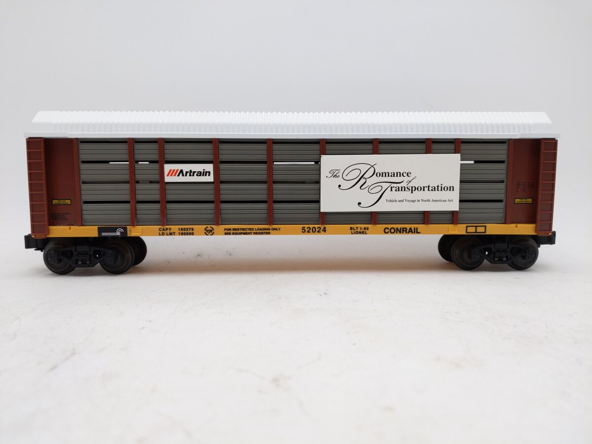 Lionel 6-52024 O Gauge Conrail Artrain Commemorative Auto Carrier EX/Box