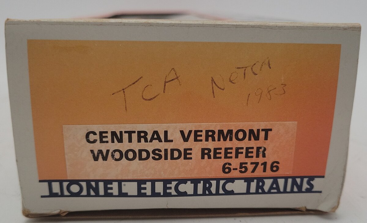 Lionel 6-5716 O Gauge Central Vermont NETCA Woodside Reefer #5716 EX/Box