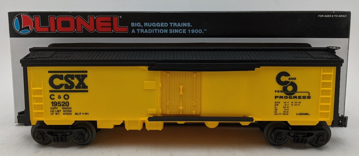 Lionel 6-19520 O Gauge CSX Reefer Car #19520 NIB