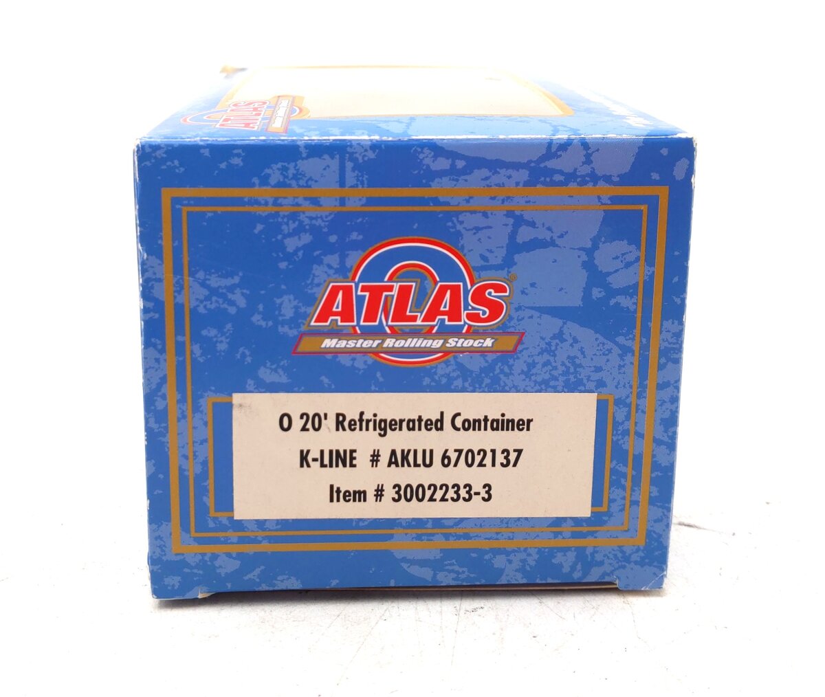 Atlas 3002233-3 O K-Line 2 Rail 20' Refrigerated Container LN/Box