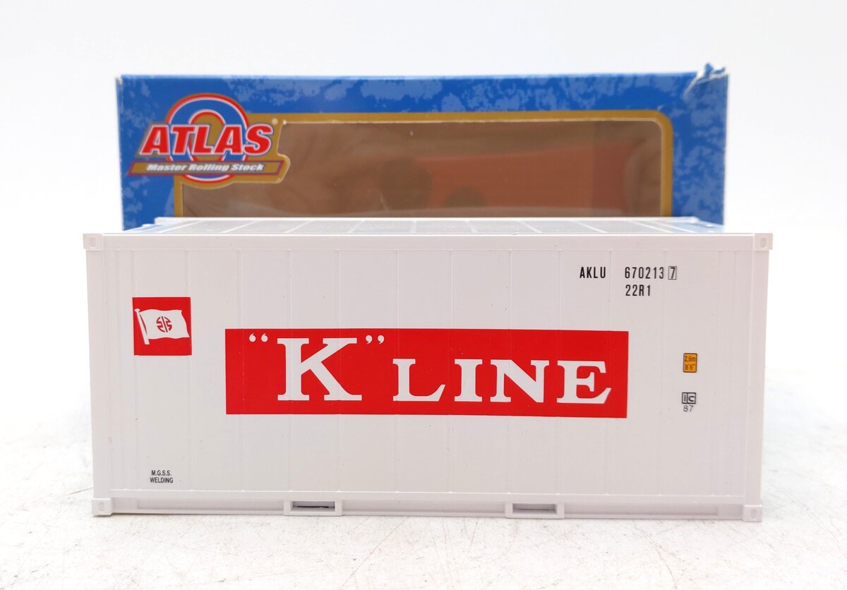 Atlas 3002233-3 O K-Line 2 Rail 20' Refrigerated Container LN/Box